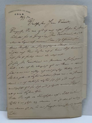 Letter handwritten and signed by Ferdinand von Hiller.