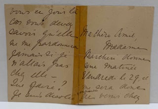 Letter handwritten and signed by Nellie Melba to her voice instructor Mathilde Marchesi.