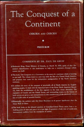 Item #1282baI Conquest of a continent, The. Chase Salmon Osborn, Stellanova Bru