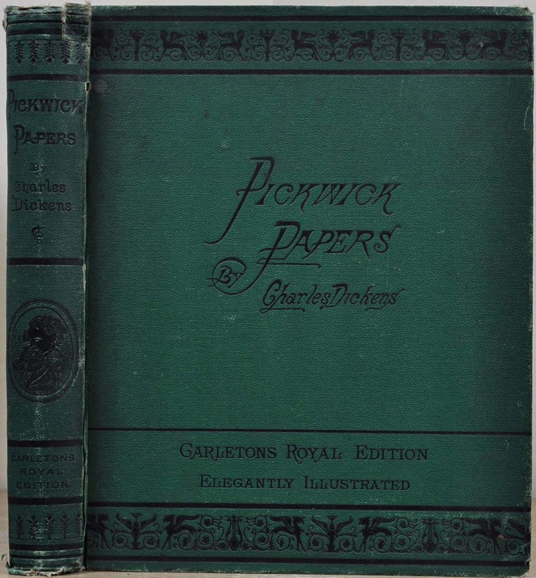 Item #6667baW Posthumous papers of the Pickwick Club, The. Profusely illustrated from drawings by Gustave Dore, George Cruikshank, H. K. Browne (Phiz), R. Seymour, John Leech, G. Cattermole, F. du Maurier, Richard Doyle, Marcus Stone, S. L. Fildes, F. Barnard, Ellen E. Charles Dickens.