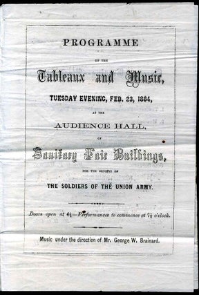Item #7202ba Programme of the tableaux and music, Tuesday evening, Feb. 23, 1864, at the Audience...