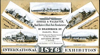 Item #7204ba International exhibition 1876. Conner, book binders Walraven