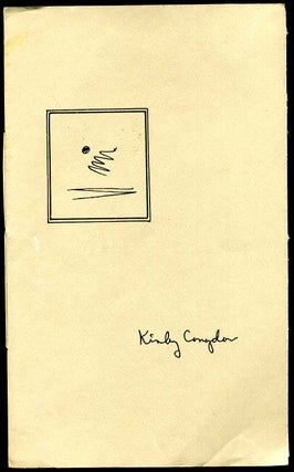 Item #7377ba A POEM AND A DRAWING. A. Kirby Congdon