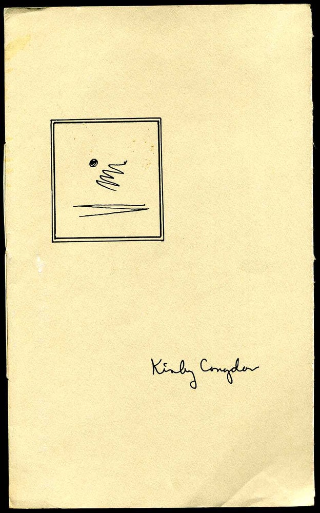 Item #7377ba A POEM AND A DRAWING. A. Kirby Congdon.