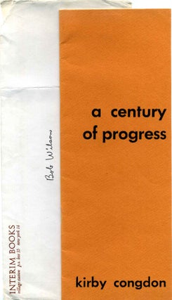 Item #7385ba CENTURY OF PROGRESS. Thirty Years Later, 1933-1963. Signed by Kirby Congdon. A....