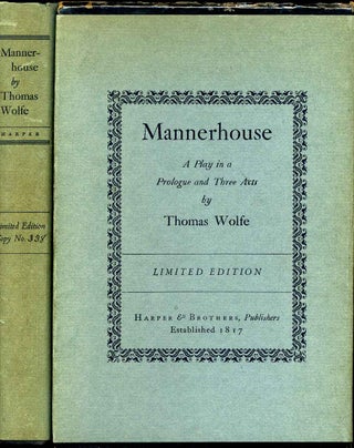 MANNERHOUSE. A Play In A Prologue and Three Acts.