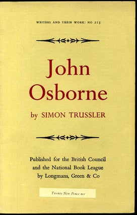 Item #8026ba John Osborne. Simon Trussler
