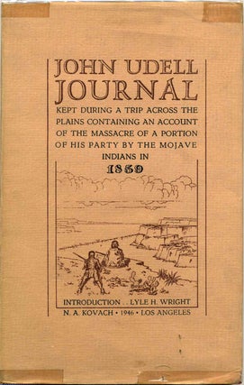 Item #8142baC Journal kept during a trip across the plains containing an account of the massacre...