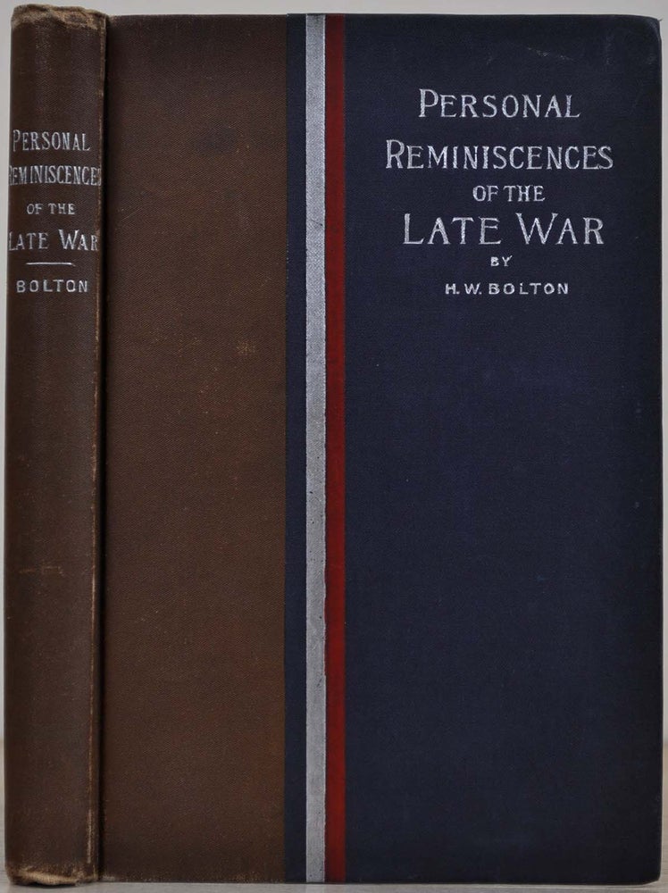 Item #8290baO Personal reminiscences of the late war. Introduced by F. A. Hardin, D.D. Edited by H. G. Jackson, D.D. Herbert Wilbert b. 1839 Bolton.