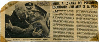 Newspaper Photograph Signed by Dwight D. Eisenhower, Franco and Vernon Walters.