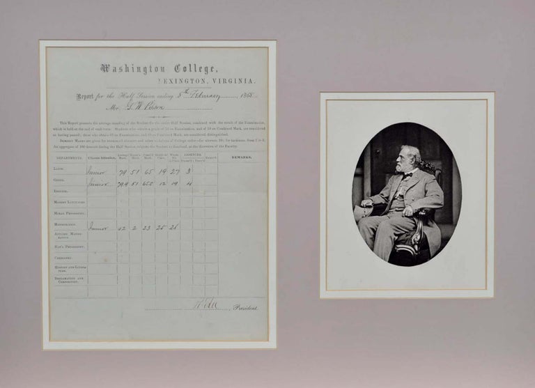 Item #a3536bap Document Signed by Robert E. Lee. Robert E. Lee.