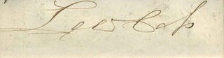 Item #a3616baY4 Signature, clipped. Lewis Cass
