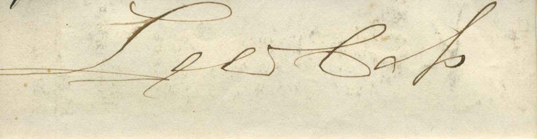 Item #a3616baY4 Signature of Lewis Cass (1782-1866). Lewis Cass.