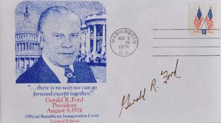 First Day Covers. Signed by Gerald R. Ford while President and Nelson A. Rockefeller as Vice-President of the United States of America.