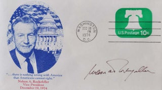 First Day Covers. Signed by Gerald R. Ford while President and Nelson A. Rockefeller as Vice-President of the United States of America.