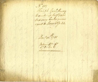Document handwritten and signed by General James Murray (1719-1794).